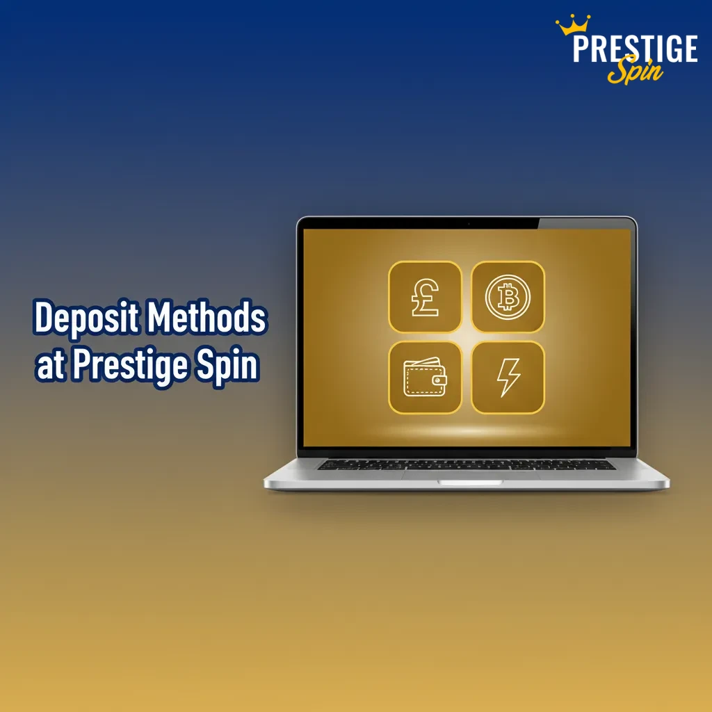 Prestige Spin UK deposit guide: no credit cards; use debit, bank transfer, or e-wallet; quick GBP deposits, instant credit.