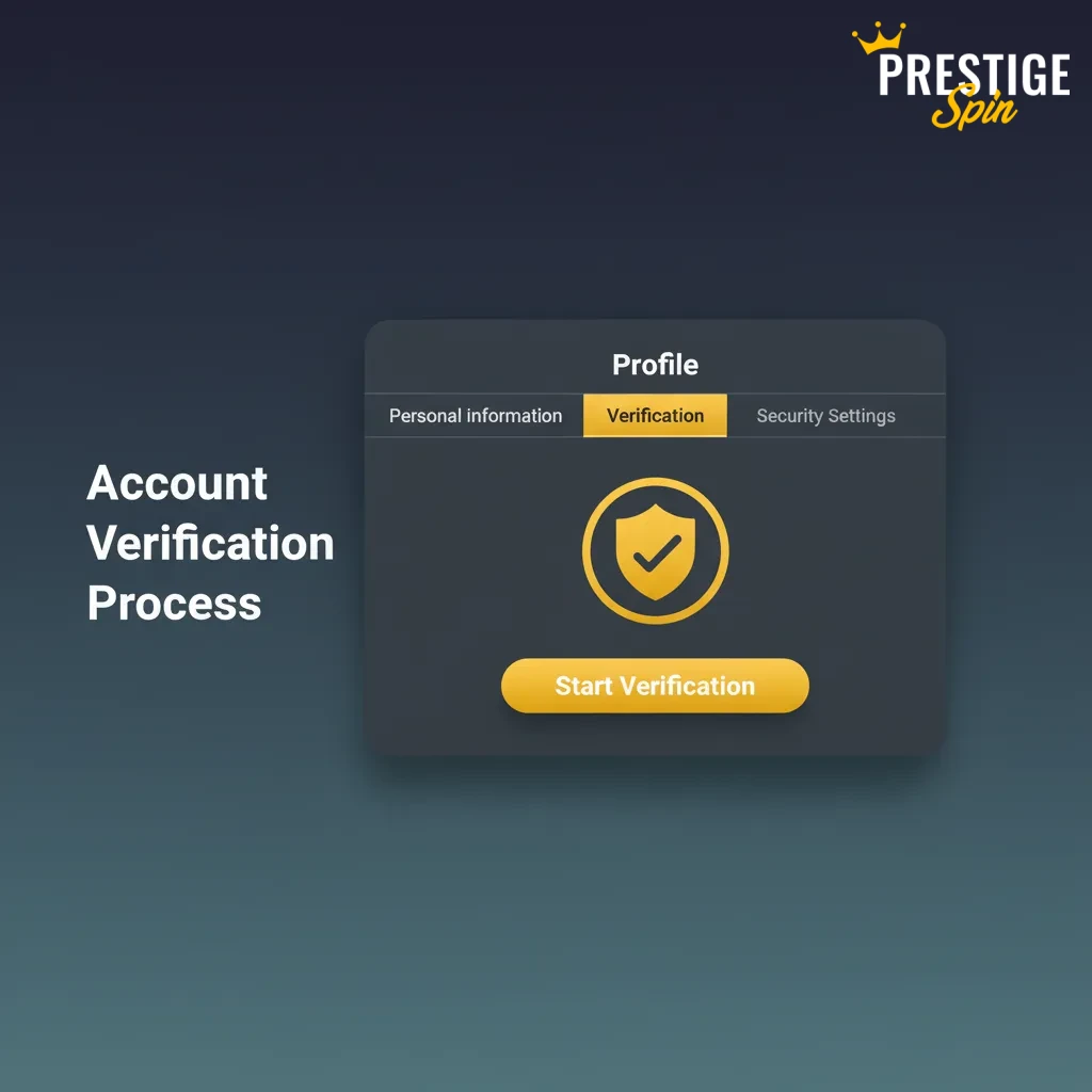 Account verification steps: complete profile, upload ID and address proof, verify payment method, then review.