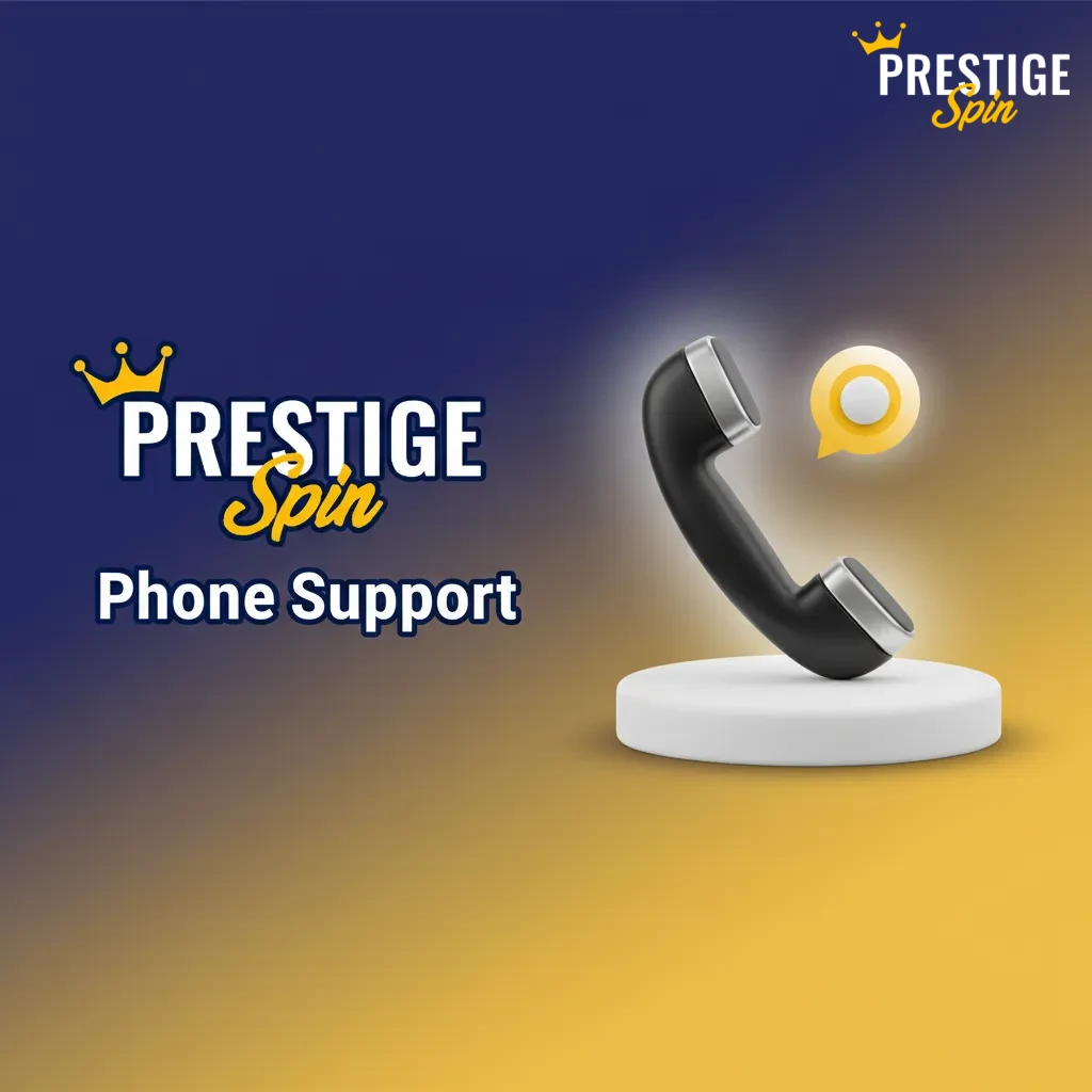 Prestige Spin phone support: headset icon, 24/7 helpline for UK and international help.