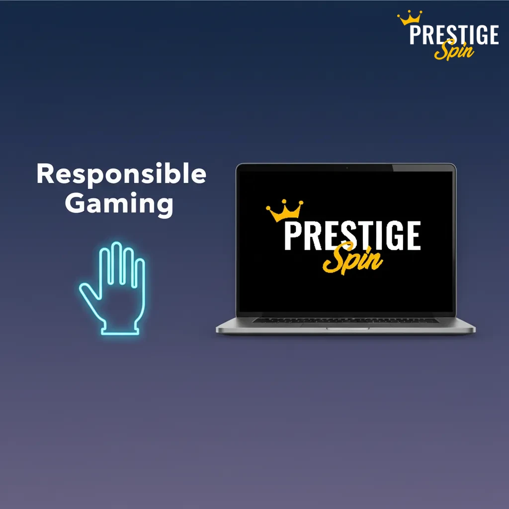 Responsible gaming banner with icons for limits, reminders, cooling-off, self-exclusion, security, and support.