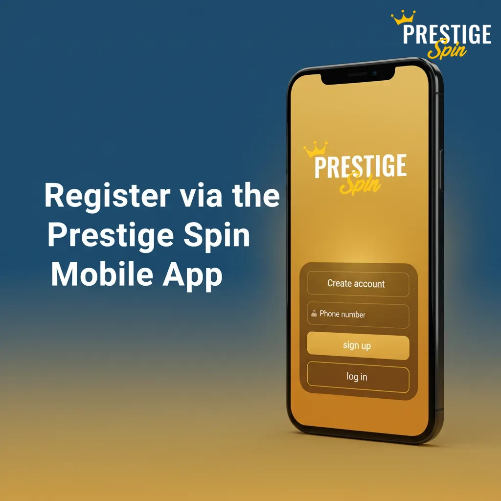 Prestige Spin app registration on phone: Create Account, choose phone/email/social, enable Face ID or fingerprint.