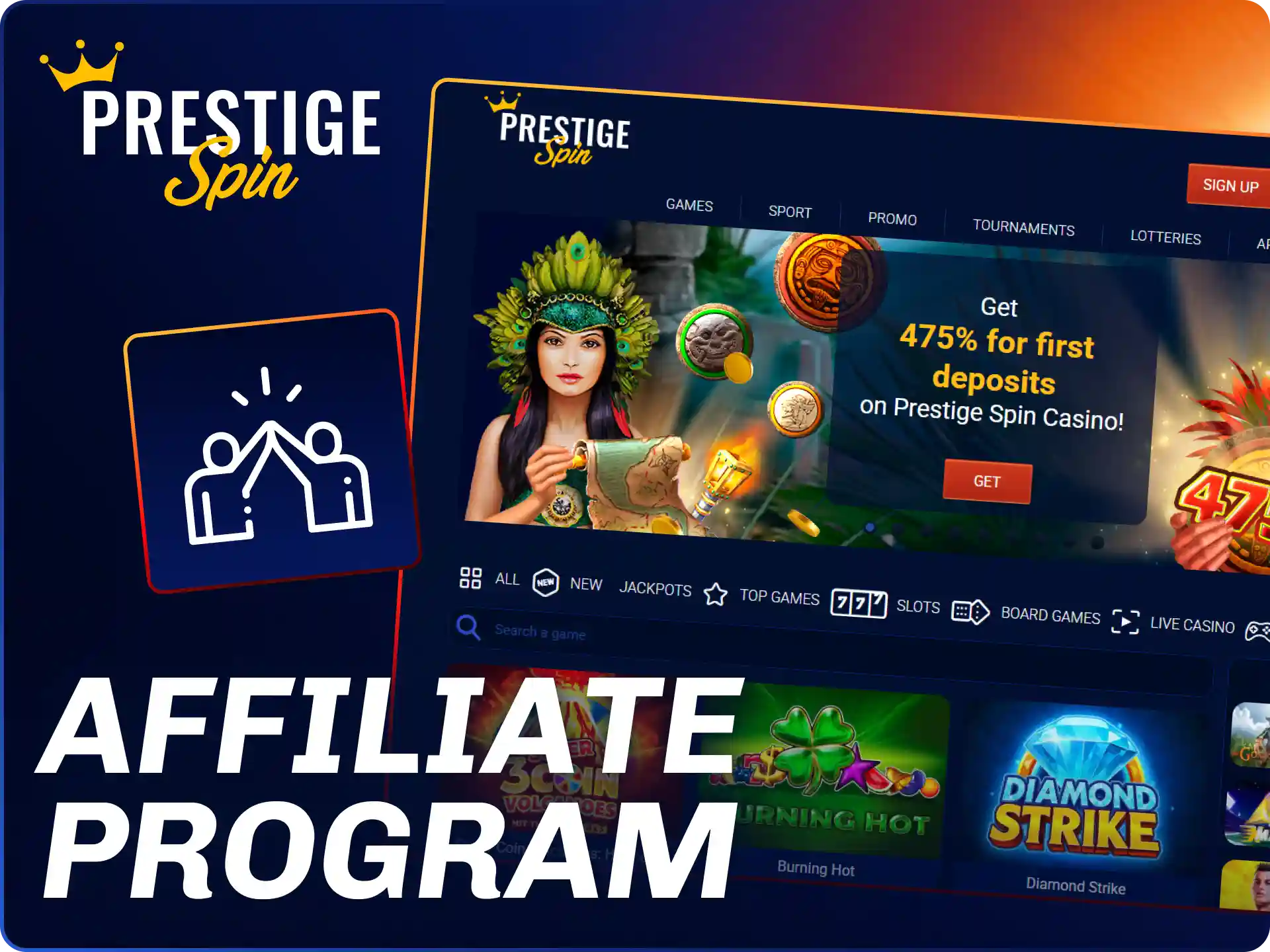 Join the lucrative Prestige Spin affiliate program to maximize your monthly earnings.