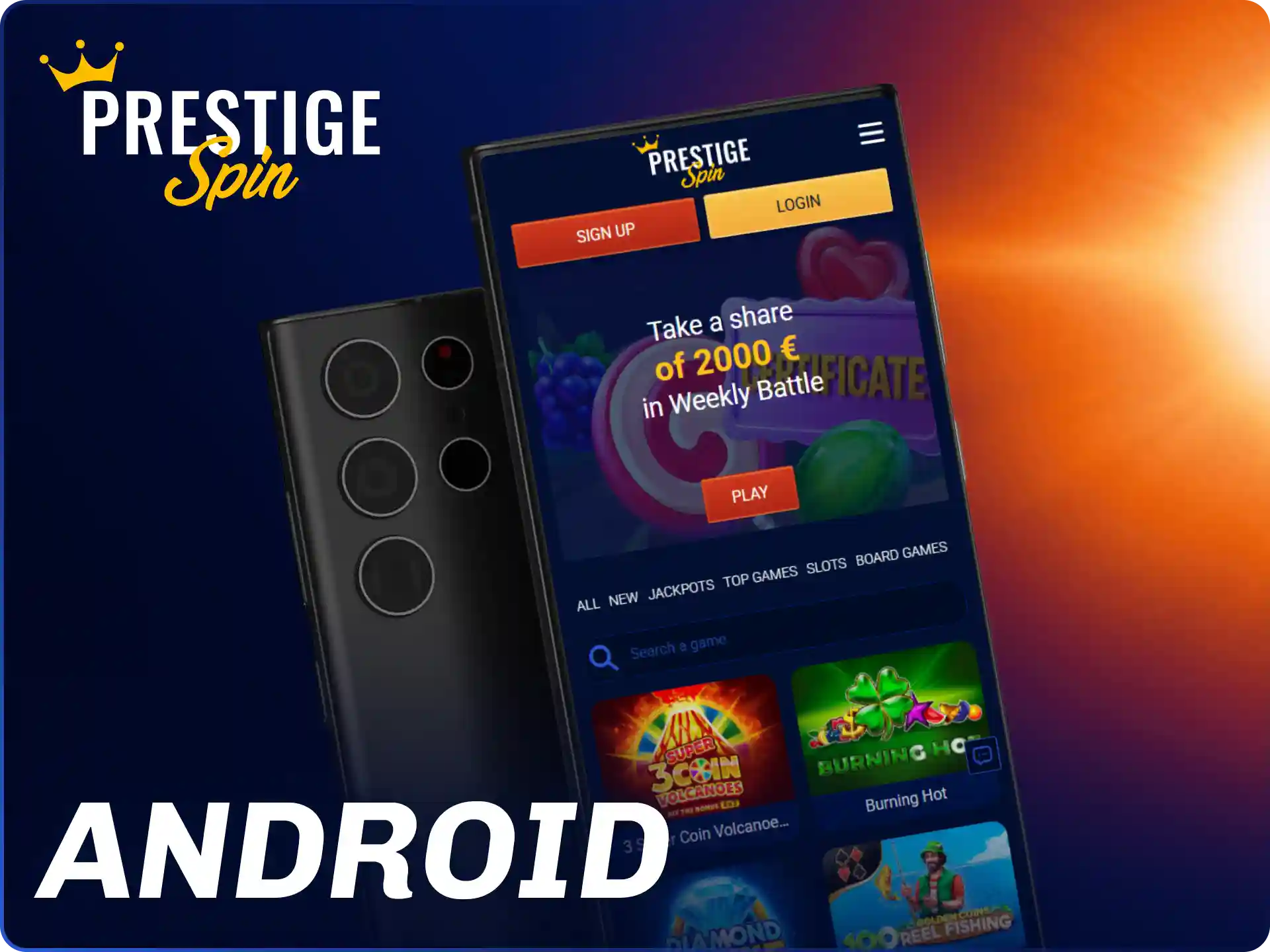 Follow the step-by-step guide to download the Prestige Spin Android app.